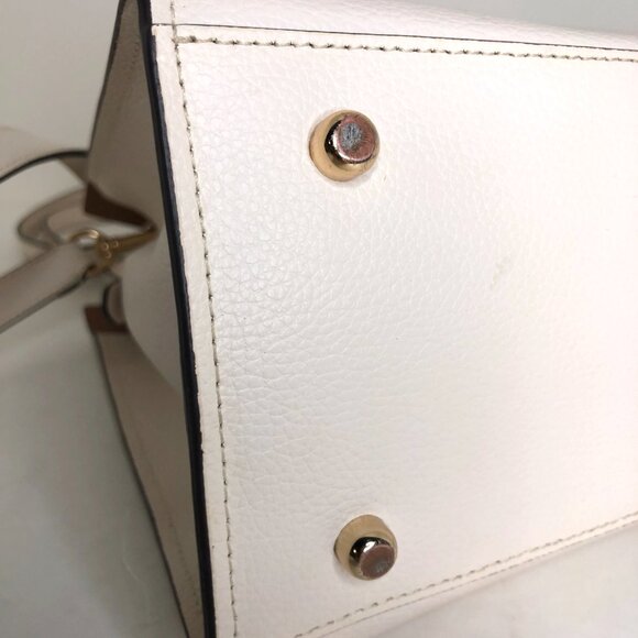 Coach Tatum Large Leather Carryall Tote Shoulder Bag Chalk (Cream) AUTHENTICATED - Picture 10 of 16